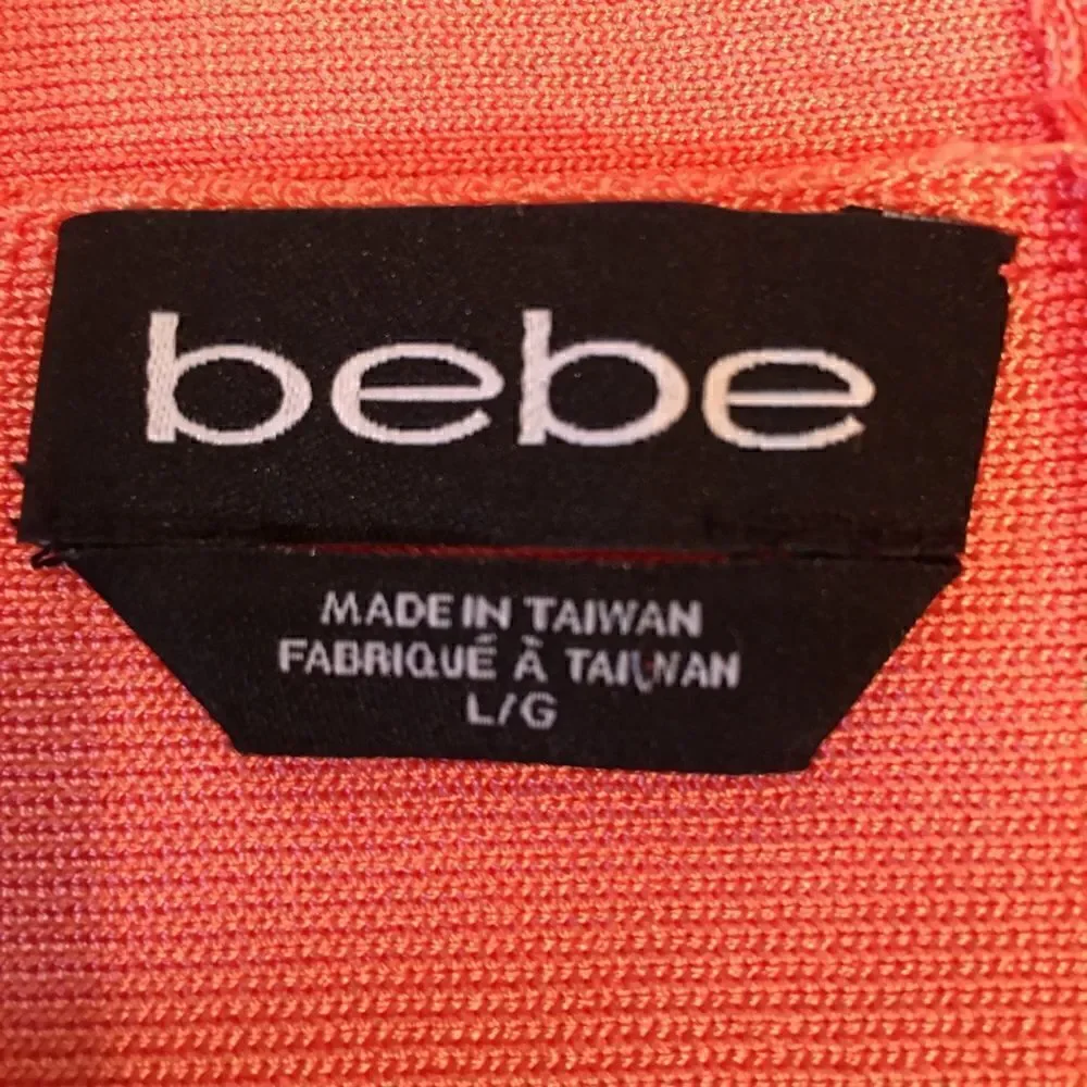 BeBe Peach Shimmer Thick Bodycon Skirt